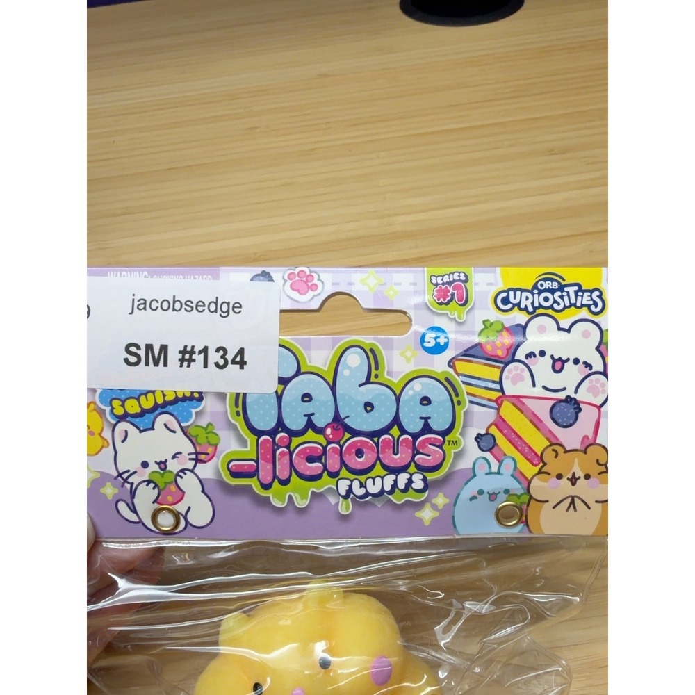 ORB Taba-licious Fluffs Yellow Hamster Squishy Series 1 TABA New - Picture 3 of 7